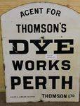 Perth Dye Works Double Sided Enamel Sign 