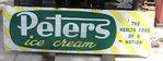 Peters Ice Cream Enamel Advertising Sign 