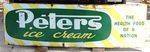 Peters Ice Cream Enamel Advertising Sign 