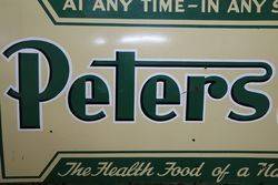 Peters Ice Cream Enamel Advertising Sign  