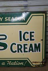 Peters Ice Cream Enamel Advertising Sign  