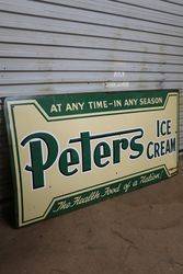 Peters Ice Cream Enamel Advertising Sign  