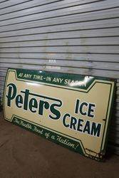 Peters Ice Cream Enamel Advertising Sign  