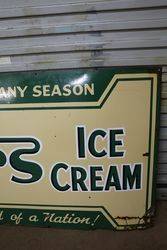 Peters Ice Cream Enamel Advertising Sign  