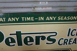 Peters Ice Cream Enamel Advertising Sign  