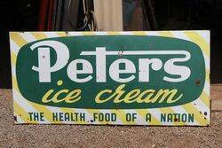 Peters Ice Cream Enamel Advertising sign