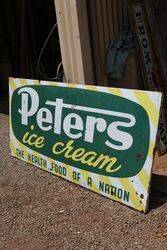 Peters Ice Cream Enamel Advertising sign