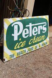 Peters Ice Cream Enamel Advertising sign
