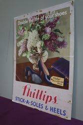 Philips Sticka Soles and Heels Card Advertising Sign 