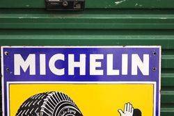 Pictorial Michelin Shield Enamel Advertising Sign 