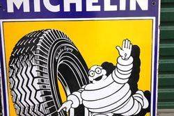 Pictorial Michelin Shield Enamel Advertising Sign 