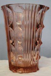 Pink Art Deco Vase C1930 