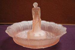 Pink Glass Deco Flint Bowl 