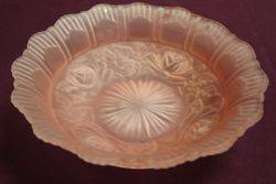 Pink Glass Deco Flint Bowl 