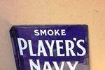 Players Navy Cut Pictorial Double Sided Post Mount Enamel Sign