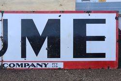 Plume 2 Piece Enamel Advertising Sign 