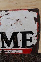 Plume Enamel Advertising Sign Vacuum Oil Company