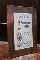 Plymouth Gin Coates and Co Card Advertising 