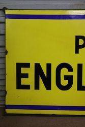 Pneu Englebert Tyre Enamel Advertising Sign 