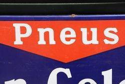 Pneus KleberColombes Enamel Advertising Sign 