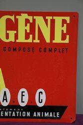 Porcigene Aliment Compose Complet French Advertising Tin Sign 