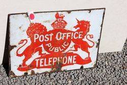 Post Office Double Sided Enamel Sign