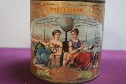 Preferidos Belgium Cigars Pictorial Tin  