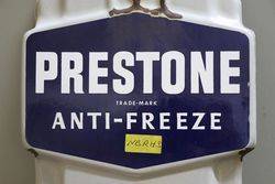 Prestone AntiFreeze Enamel Advertising Thermometer Sign 