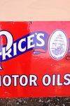 Prices Motor Oils Enamel Sign