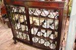 Quality 2 Door Mahogany Display Cabinet English C1920