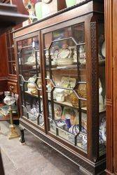 Quality 2 Door Mahogany Display Cabinet English C1920