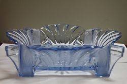 Quality Art Deco Blue Glass Bowl 