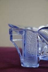 Quality Art Deco Blue Glass Bowl 