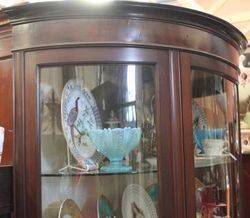 Quality Late Victorian HalfRound Display Cabinet