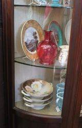 Quality Late Victorian HalfRound Display Cabinet