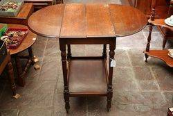 Quality Oak Drop Side Tea Trolley C1925 