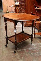 Quality Oak Drop Side Tea Trolley C1925 