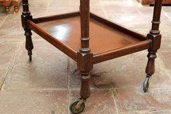 Quality Oak Drop Side Tea Trolley C1925 