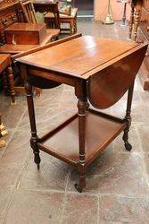 Quality Oak Drop Side Tea Trolley C1925 