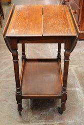 Quality Oak Drop Side Tea Trolley C1925 