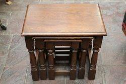 Quality Oak Nest of 3 Tables 