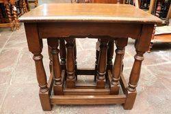 Quality Oak Nest of 3 Tables 