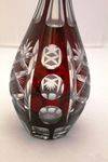 Quality Ruby Overlay Cut Glass Decanter