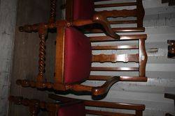 Quality Set Of 6 English Oak Dining Chairs