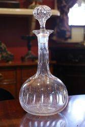 Quality Victorian Cut Glass Decanter  