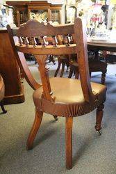 Quality Victorian Set of 10 Oak Dining Chairs 