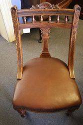 Quality Victorian Set of 10 Oak Dining Chairs 