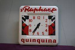 Quinquina ST RAPHAL Clock French Enamel Advertising Sign 