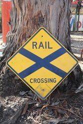 Rail Crossing Aluminium Road Safety Sign 