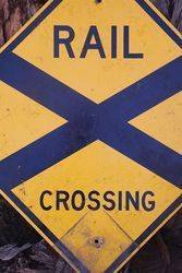 Rail Crossing Aluminium Road Safety Sign 